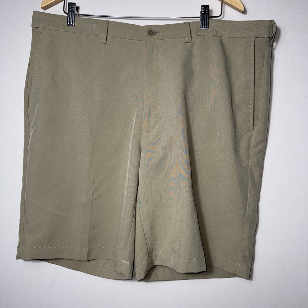 Haggar Clothing Men's Golf Shorts‎ Khaki Brown Casual Lightweight Size 40